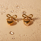 Bow Heart Earrings